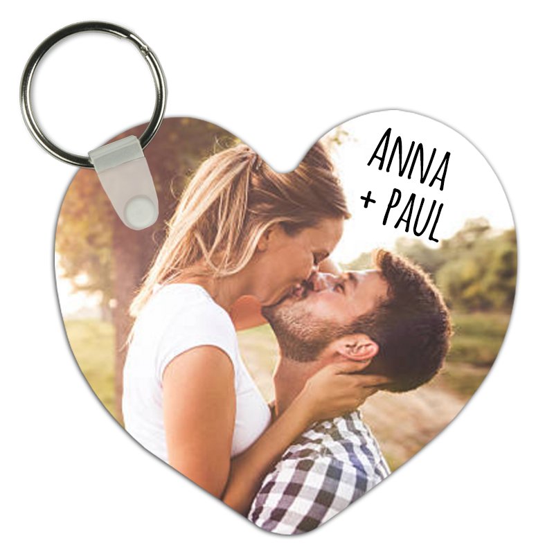 Kunststoff Schlüsselanhänger Herz ø 60 mm - Drucksaal