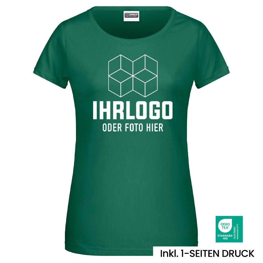 Ladies´ Basic - T, Damen T-Shirt 120 g/m² in klassischer Form, BIO Baumwolle - Drucksaal