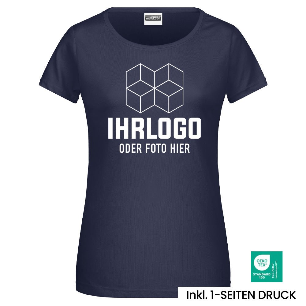 Ladies´ Basic - T, Damen T-Shirt 120 g/m² in klassischer Form, BIO Baumwolle - Drucksaal