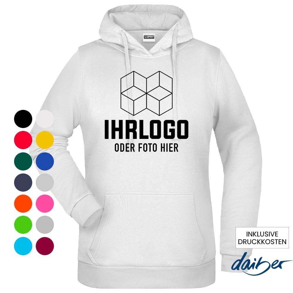 Ladies Promo Hoody - Klassisches Kapuzensweat 280 g/m² - Drucksaal