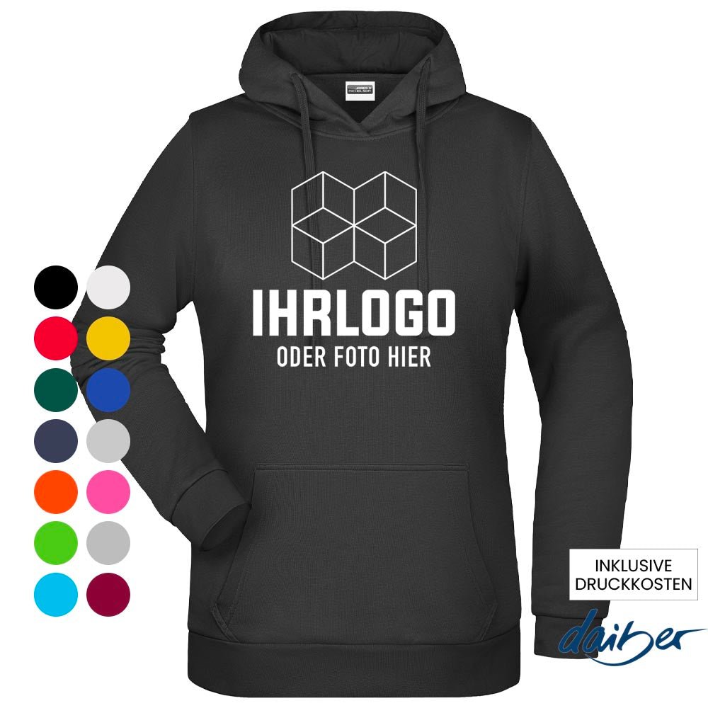 Ladies Promo Hoody - Klassisches Kapuzensweat 280 g/m² - Drucksaal