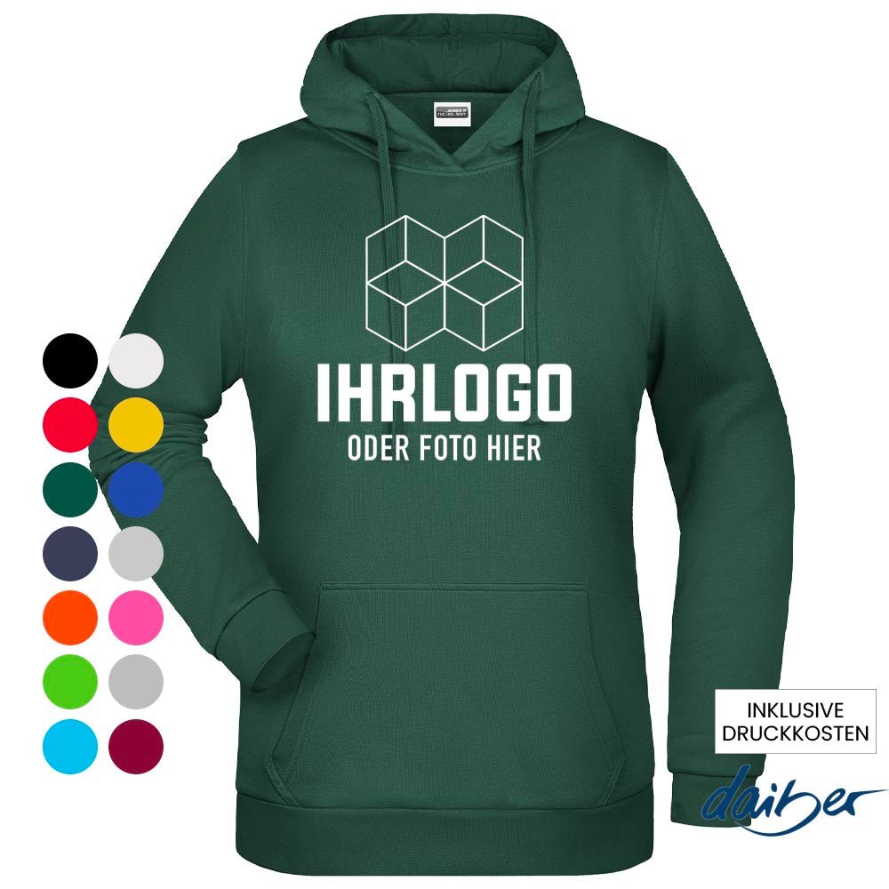 Ladies Promo Hoody - Klassisches Kapuzensweat 280 g/m² - Drucksaal