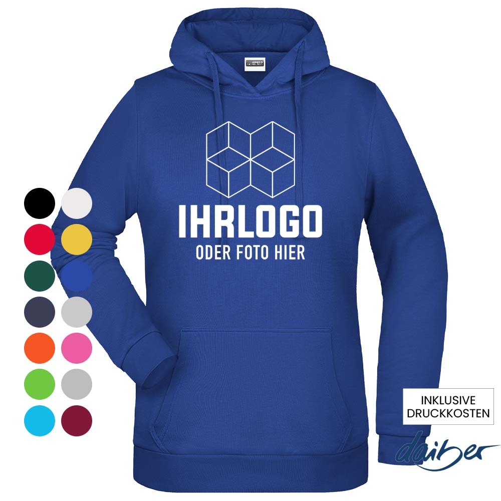 Ladies Promo Hoody - Klassisches Kapuzensweat 280 g/m² - Drucksaal