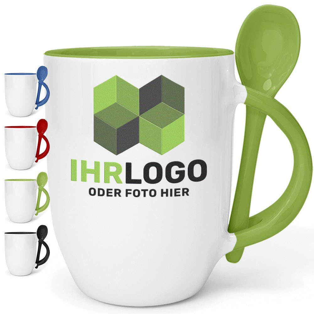 Löffelbecher aus Keramik in verschiedenen Farben - Drucksaal