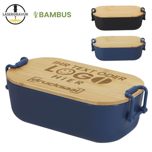 Lunchbox Brotdose mit Bambusdeckel - Drucksaal