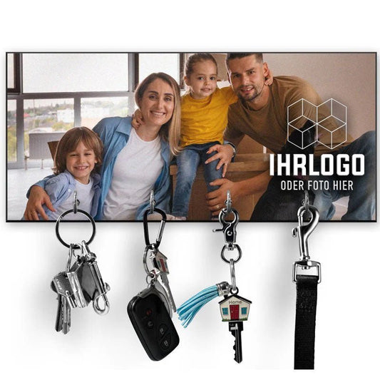 MDF Schlüsselbrett inkl. 4 Haken - Drucksaal