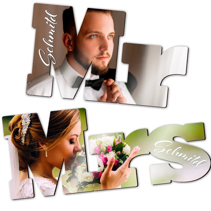 Mr oder Mrs Schriftzug zum bedrucken - Drucksaal