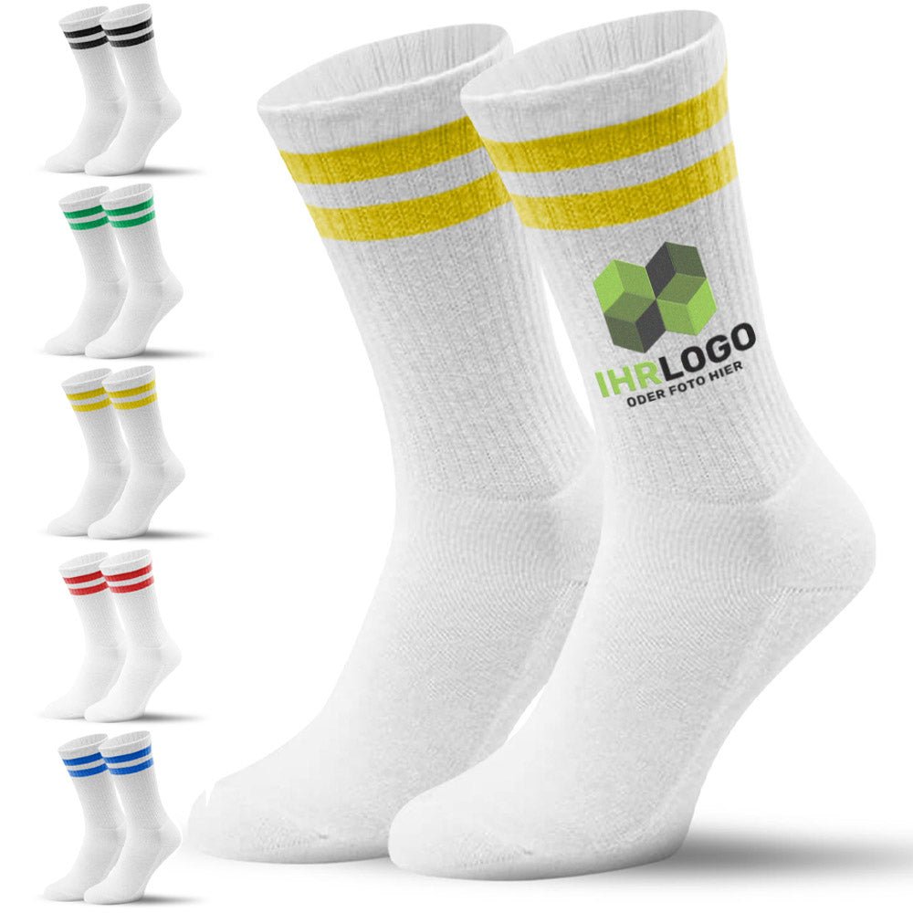 Mr. Socks® Tennissocken mit Streifen in versch. Farben - Drucksaal