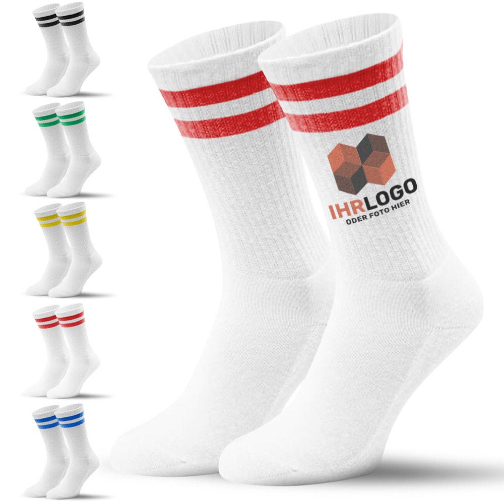 Mr. Socks® Tennissocken mit Streifen in versch. Farben - Drucksaal
