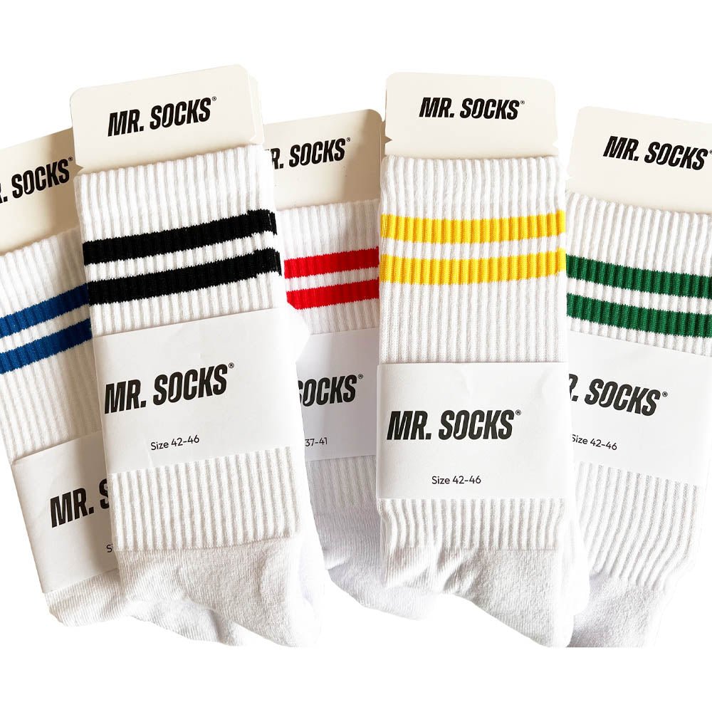 Mr. Socks® Tennissocken mit Streifen in versch. Farben - Drucksaal