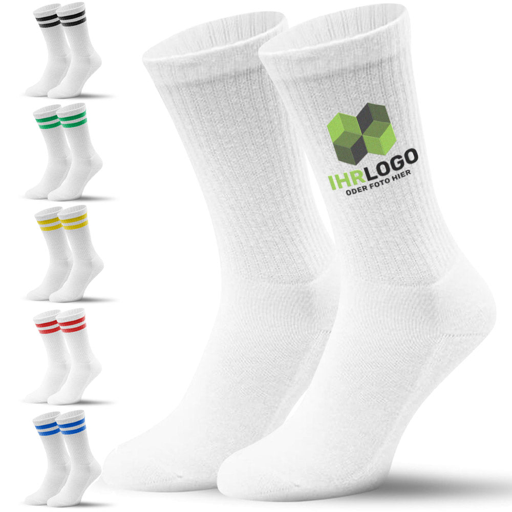 Mr. Socks® Tennissocken mit Streifen in versch. Farben - Drucksaal