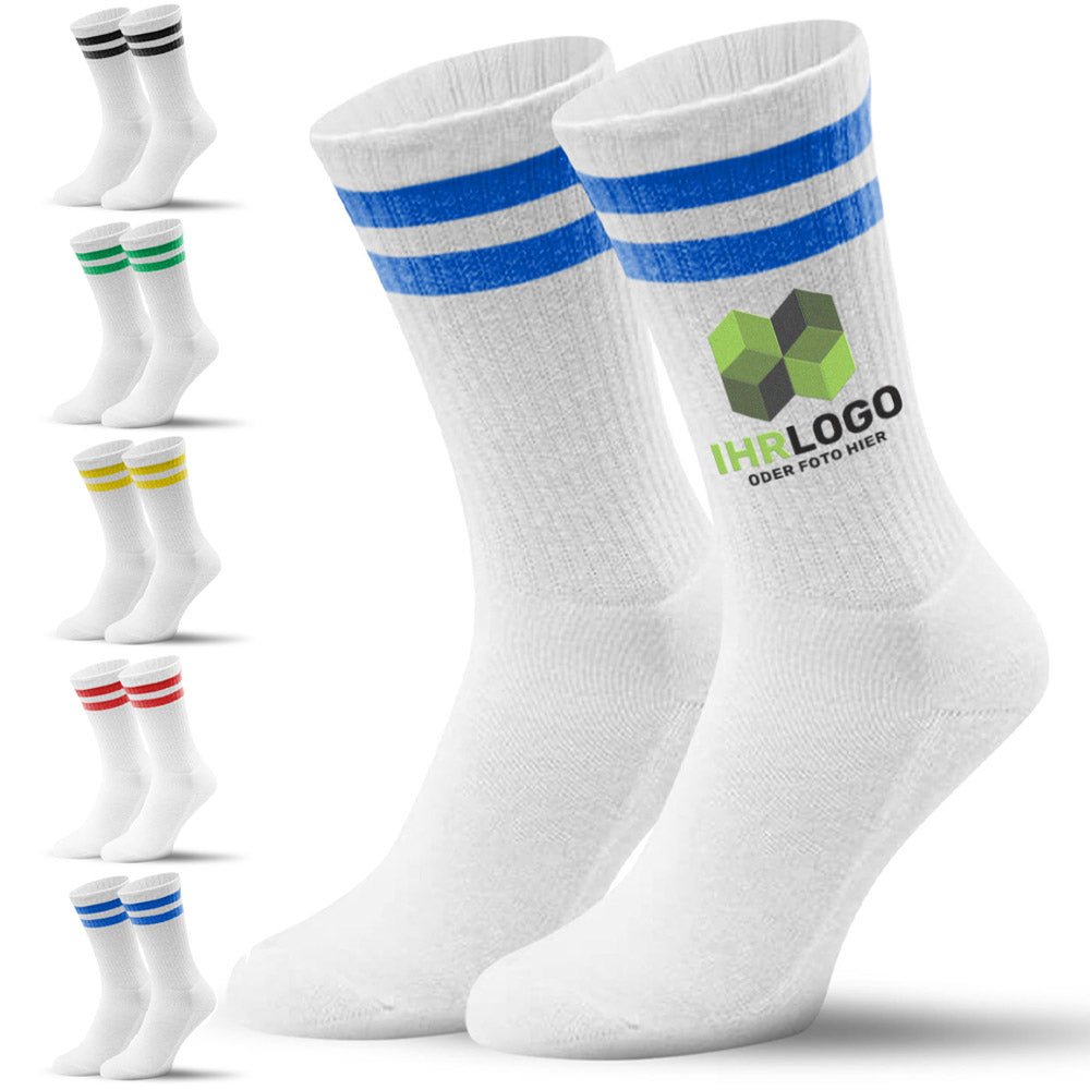 Mr. Socks® Tennissocken mit Streifen in versch. Farben - Drucksaal