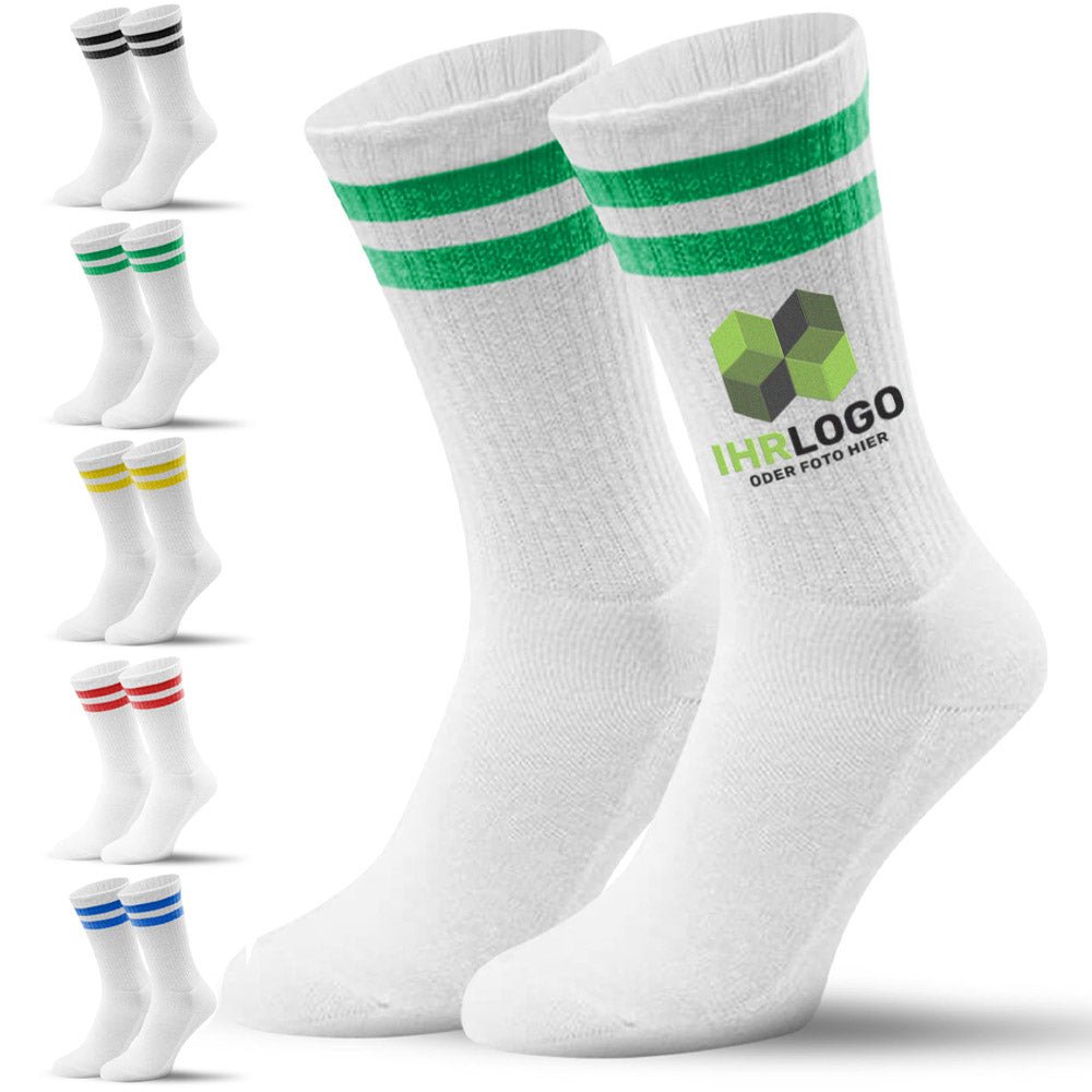 Mr. Socks® Tennissocken mit Streifen in versch. Farben - Drucksaal