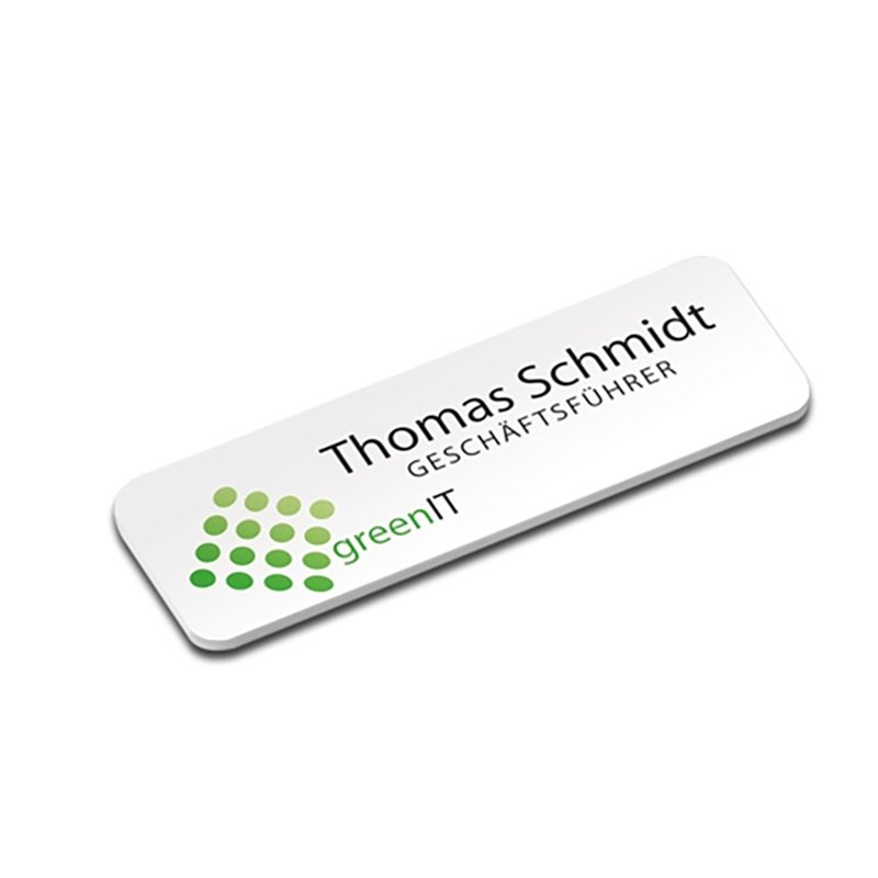 Namensschild 25 x 75 mm - Drucksaal