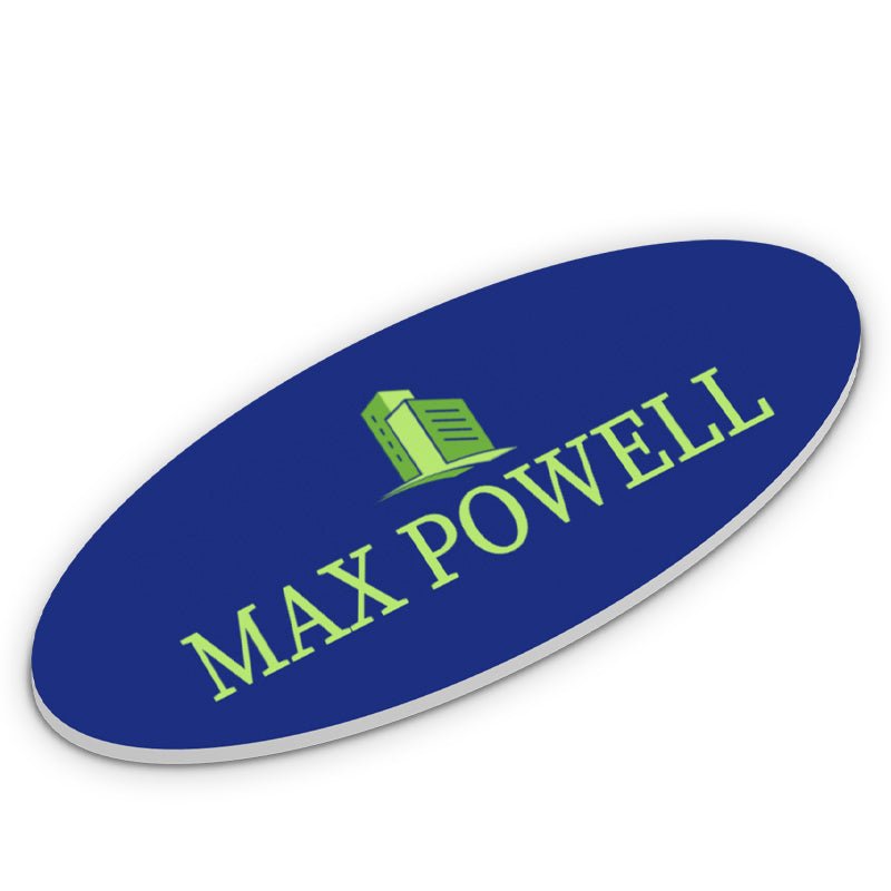 Namensschild Oval (38x75) - Drucksaal