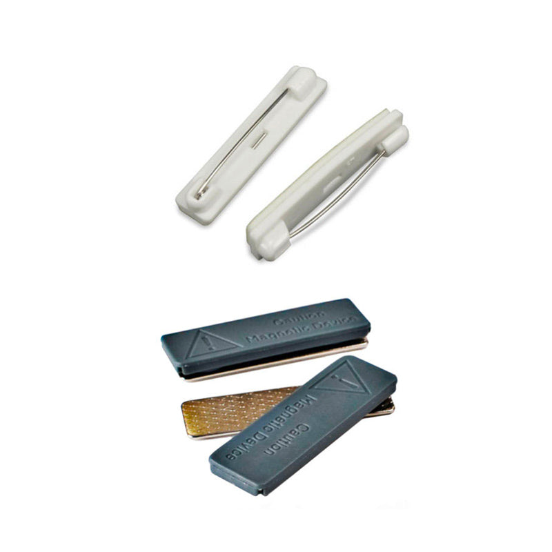 Namensschilder personalisiert mit Anstecknadel oder Magnet