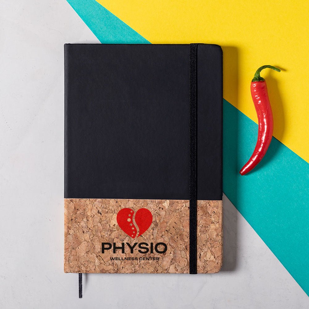 Natur Notizblock in einer Kombination aus Naturkork und Kunstleder - Drucksaal