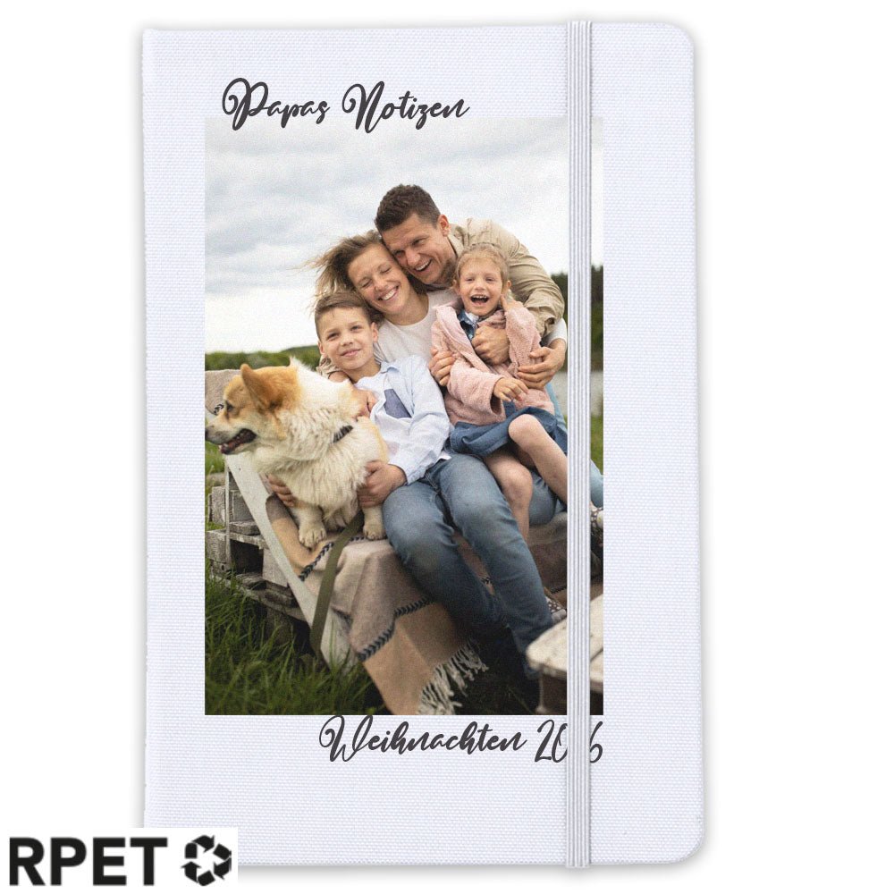 Notizblock, Notizbuch weiß, A5 Frontcover bedruckbar - Drucksaal