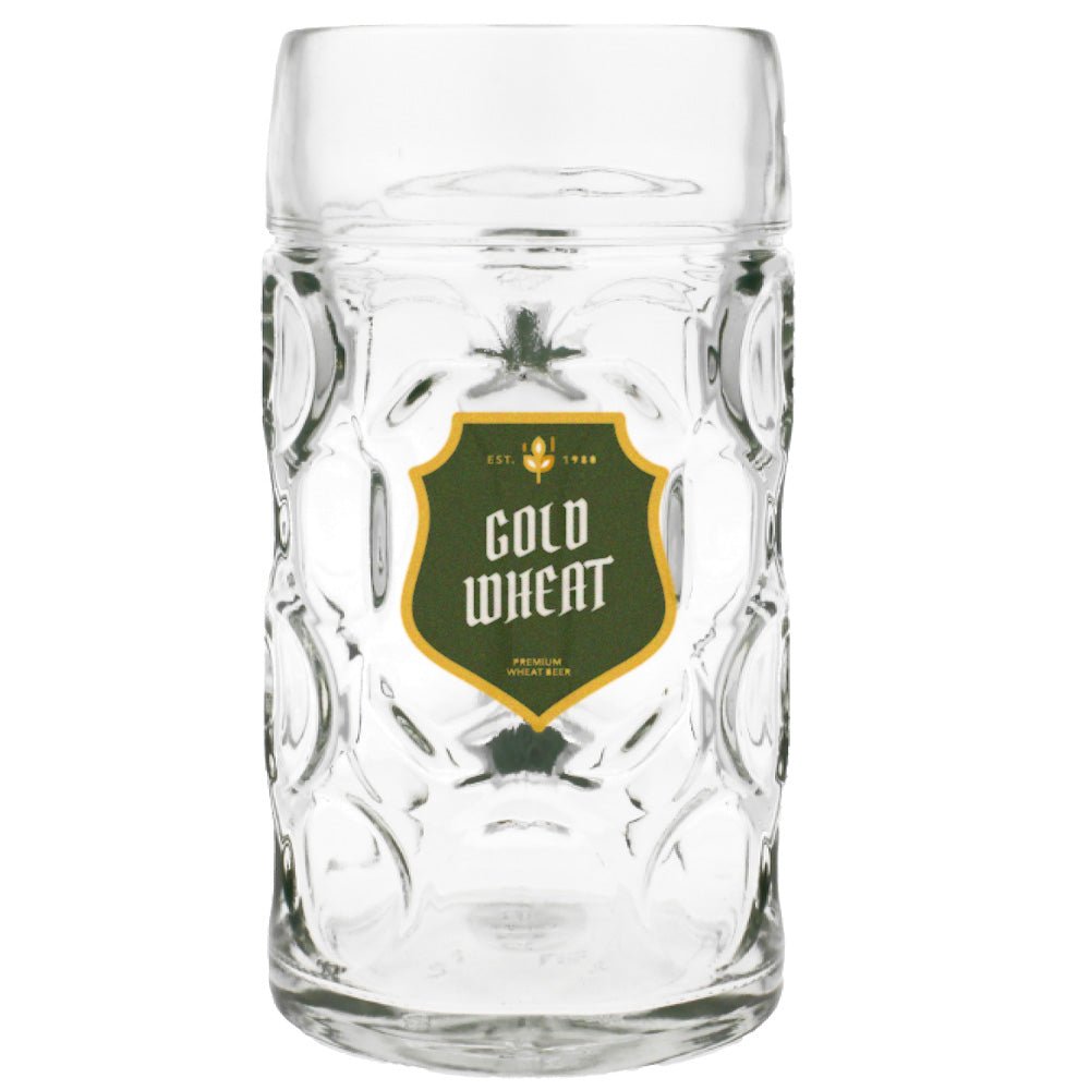 Original 1 Liter Glasmaßkrug mit Foto od. Logo - Drucksaal