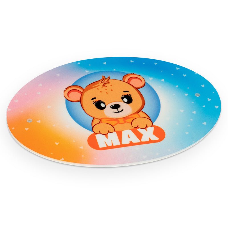 Ovales Türschild aus Kunststoff mit 2 Bohrungen - Drucksaal