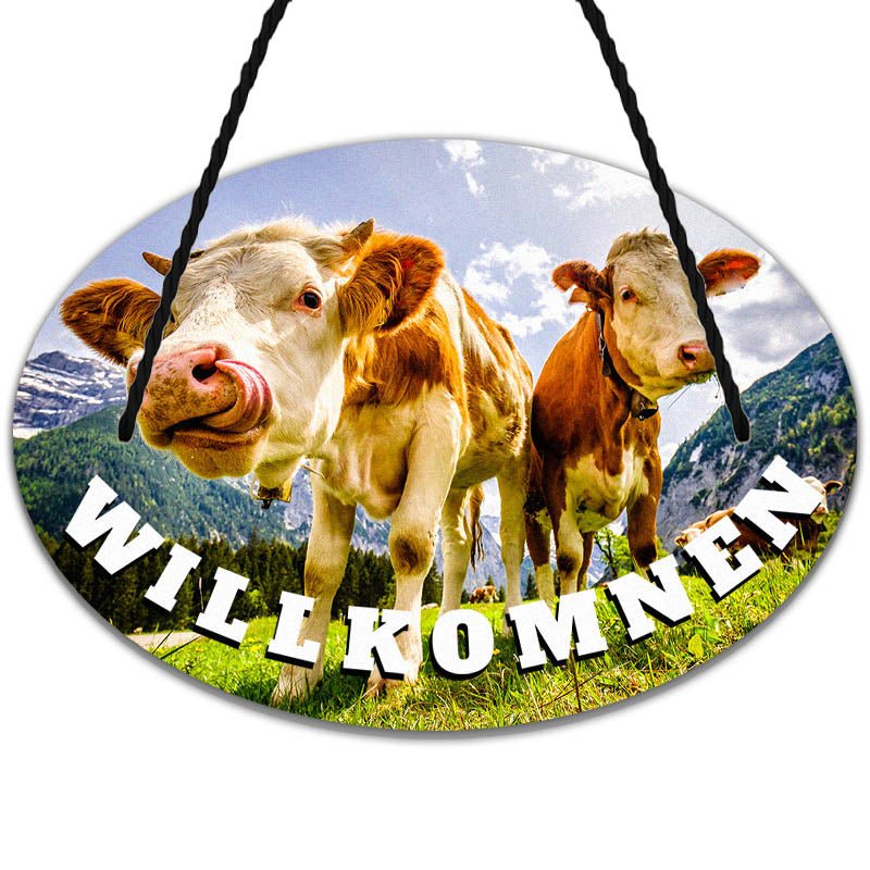 Ovales Türschild aus Kunststoff mit 2 Bohrungen - Drucksaal