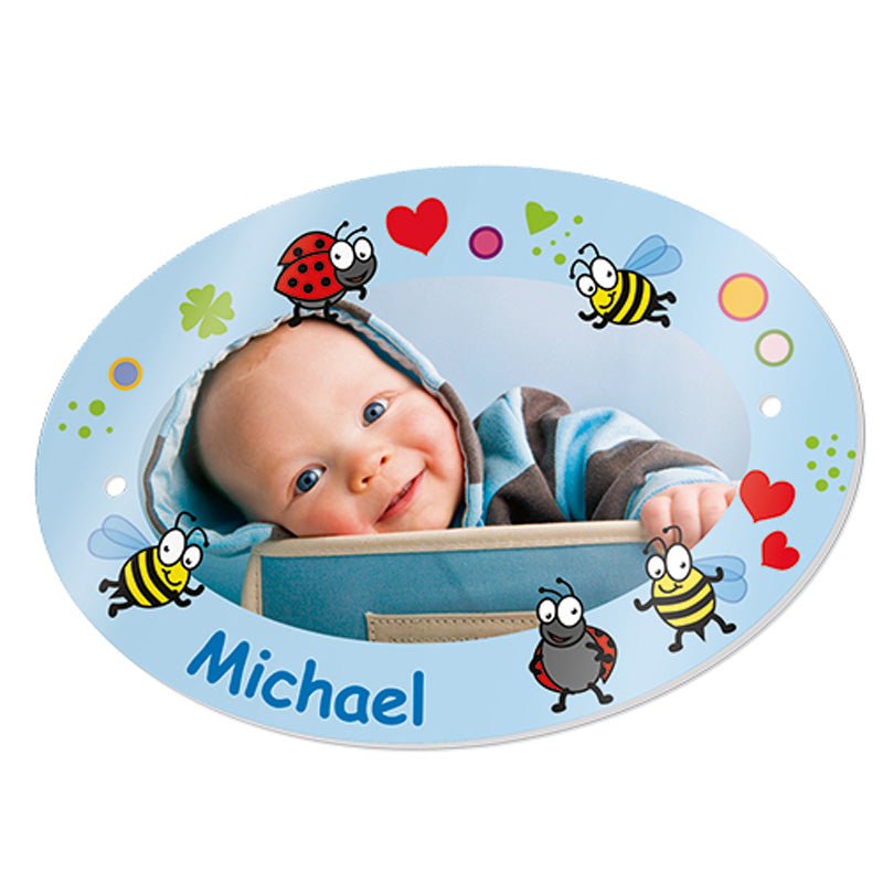 Ovales Türschild aus Kunststoff mit 2 Bohrungen - Drucksaal