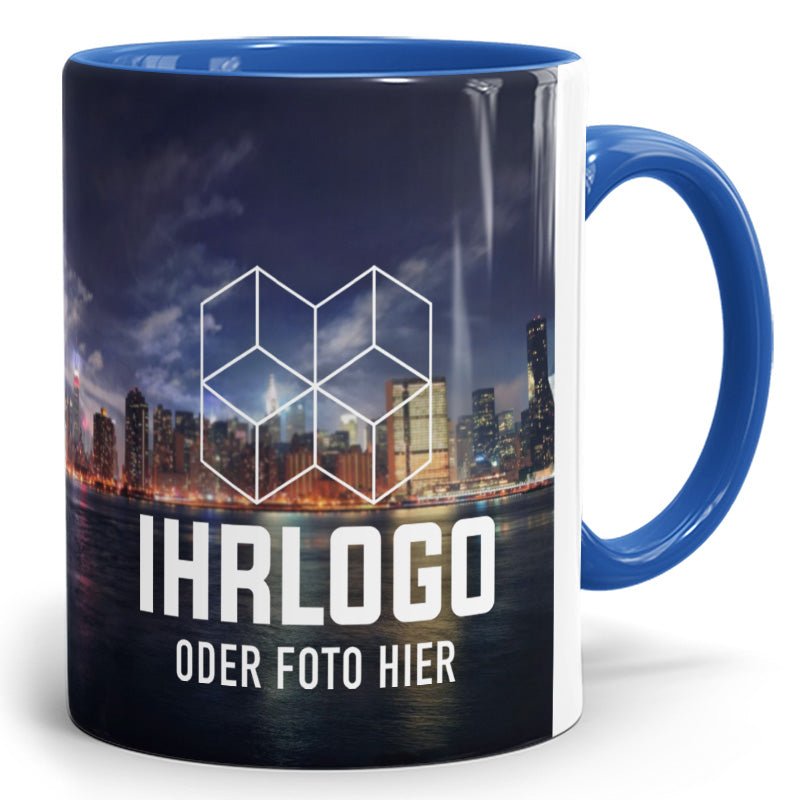 Panorama Zweifarbtassen aus Keramik in 12 versch. Farben - Drucksaal