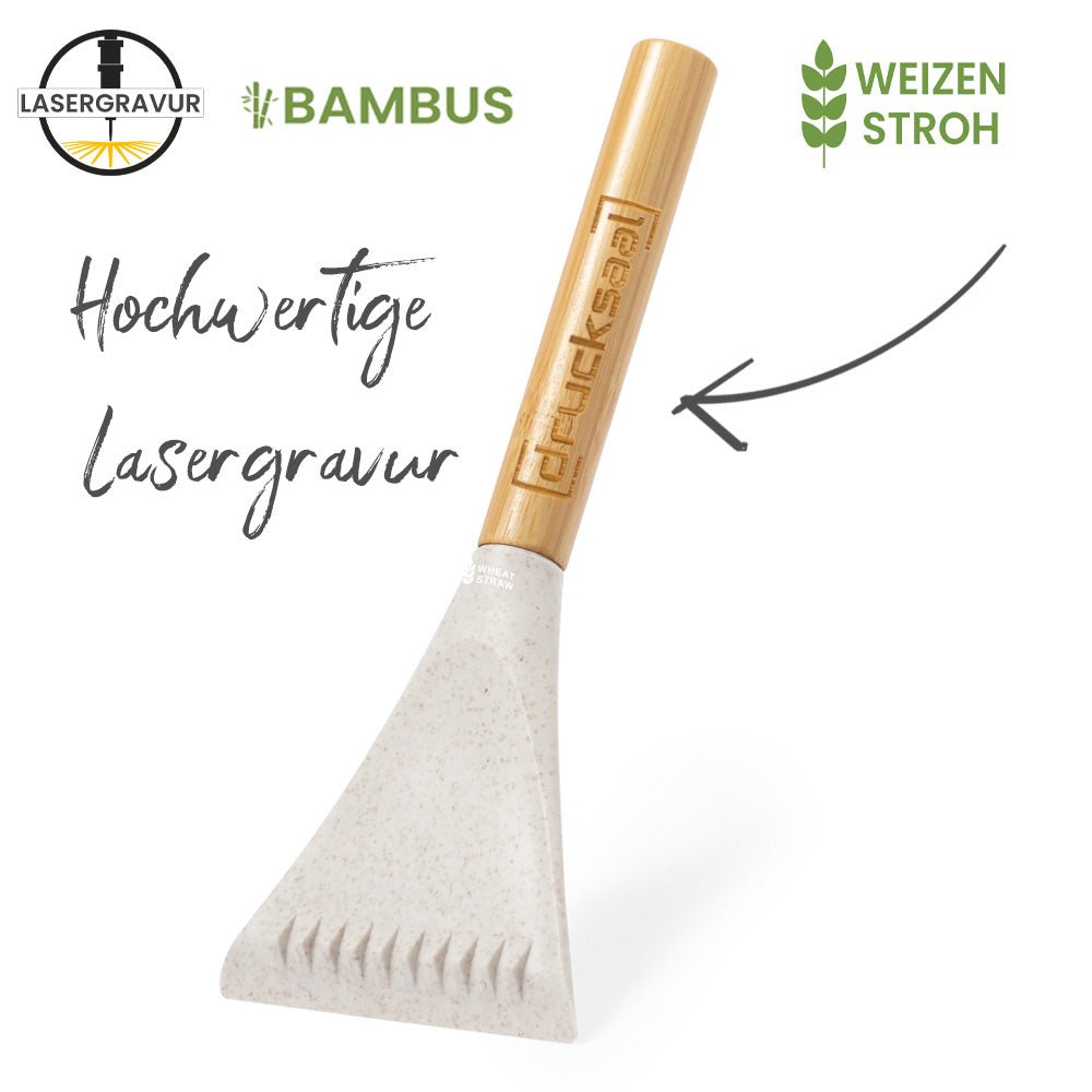 Praktischer Eiskratzer aus Bambus und Weizenstroh - Drucksaal