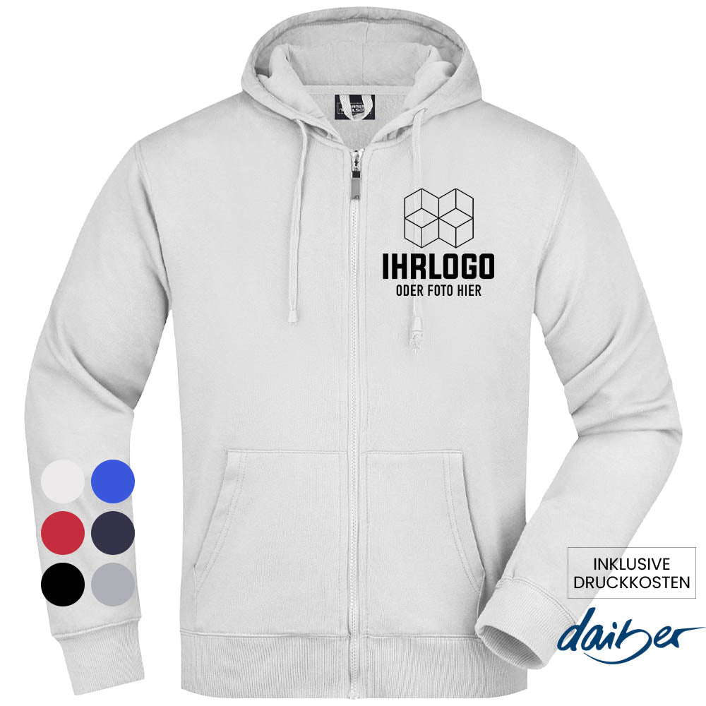 Premium Männer Kapuzenjacke in Sweat Qualität - Drucksaal