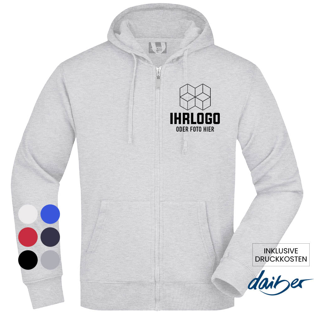 Premium Männer Kapuzenjacke in Sweat Qualität - Drucksaal