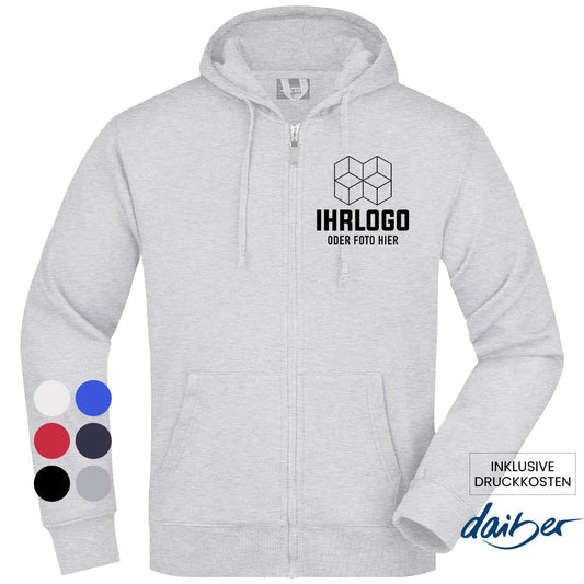 Premium Männer Kapuzenjacke in Sweat Qualität - Drucksaal