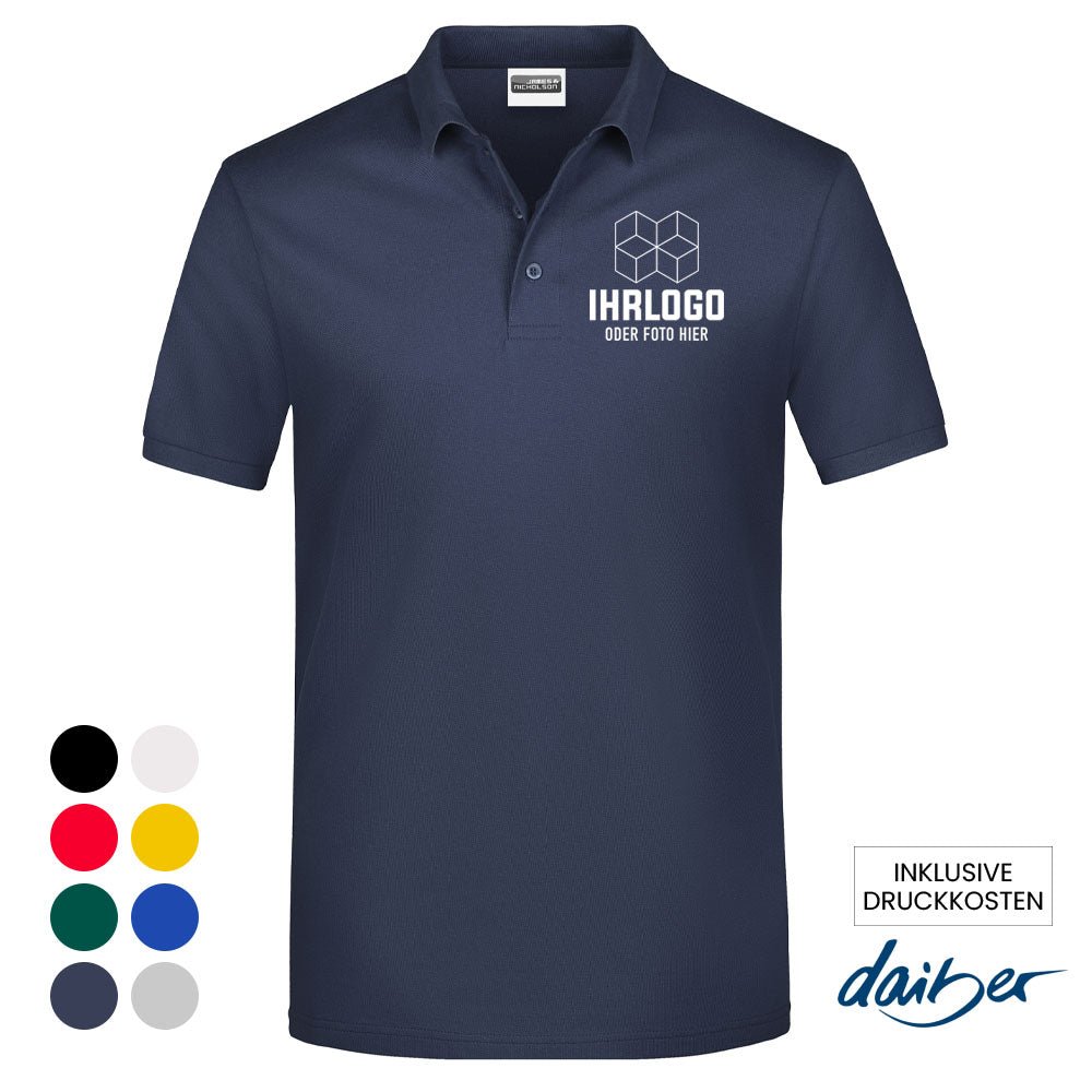 Premium Poloshirt in Markenqualität und Brustlogo/ Druck - Drucksaal