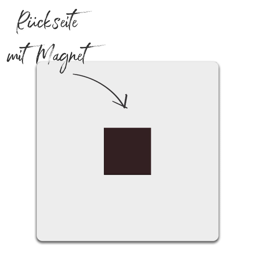 Quadratischer Kühlschrankmagnet 57 x 57 mm - Drucksaal
