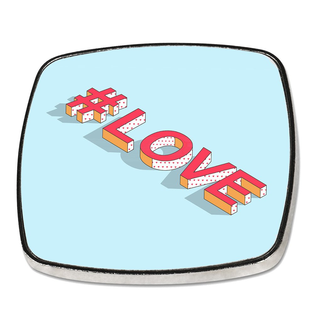 Quadratischer Metallmagnet mit bedruckbarem Alu - Einsatz - Drucksaal