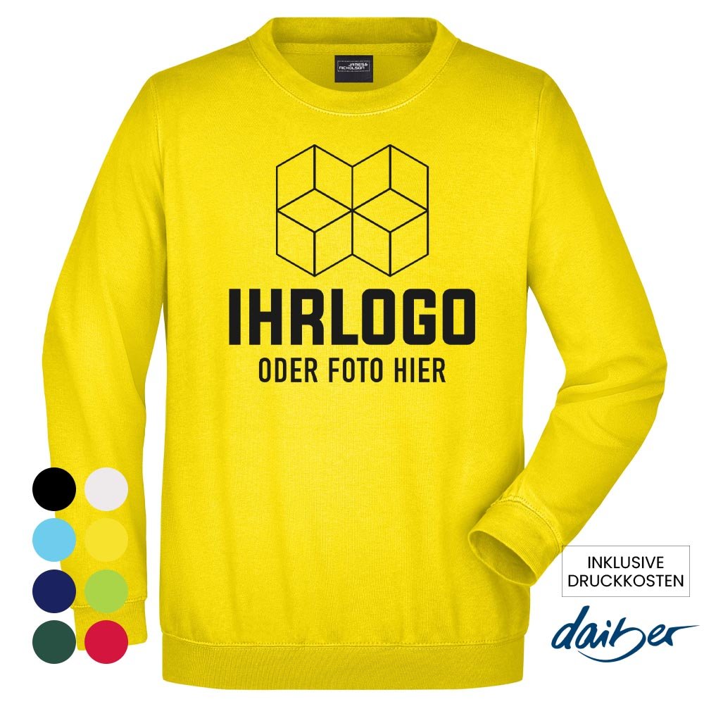 Round Sweat Heavy Sweatshirt in versch. Farben - Drucksaal