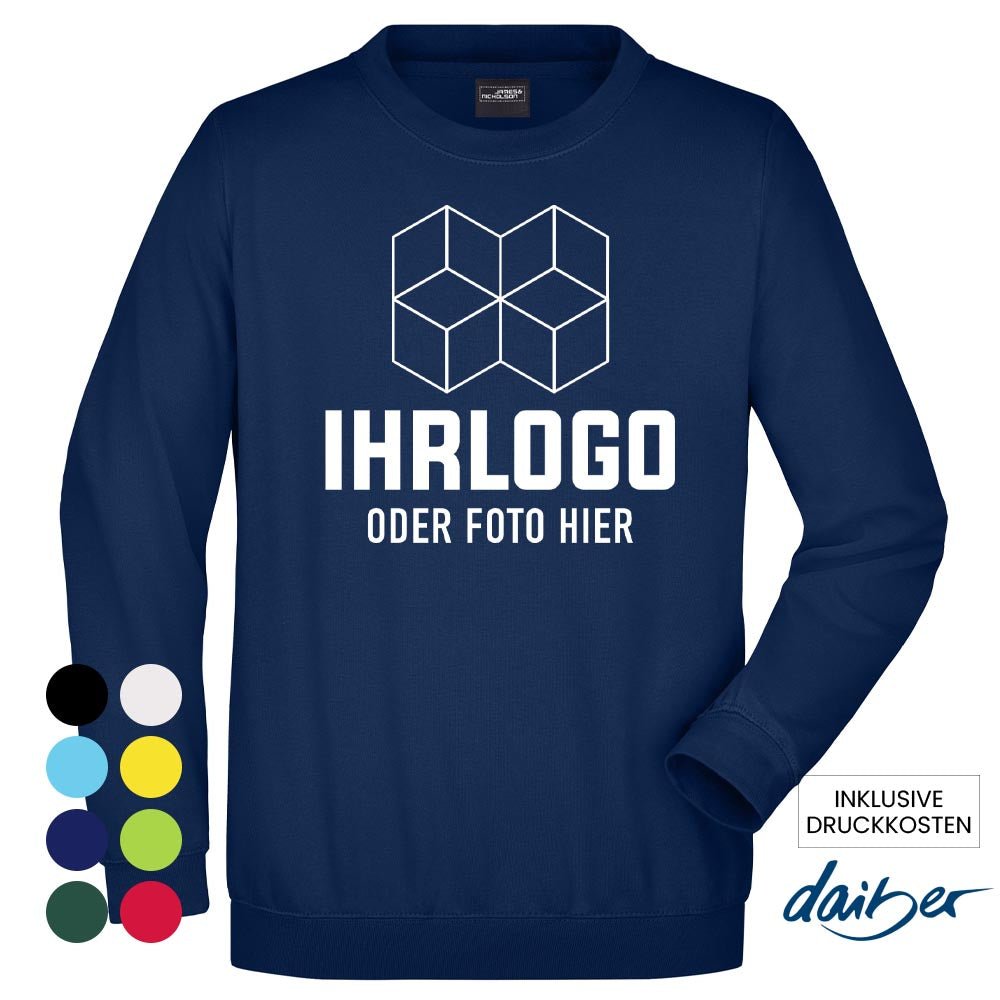 Round Sweat Heavy Sweatshirt in versch. Farben - Drucksaal
