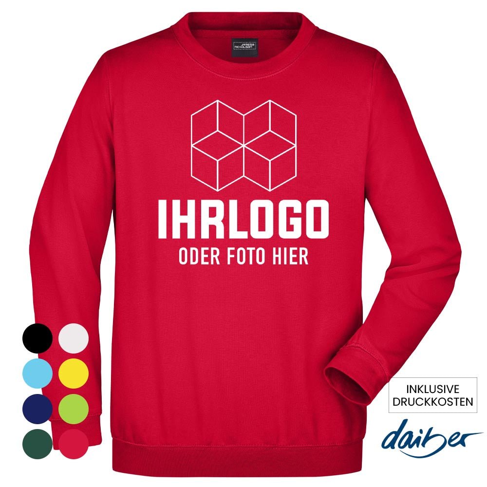 Round Sweat Heavy Sweatshirt in versch. Farben - Drucksaal