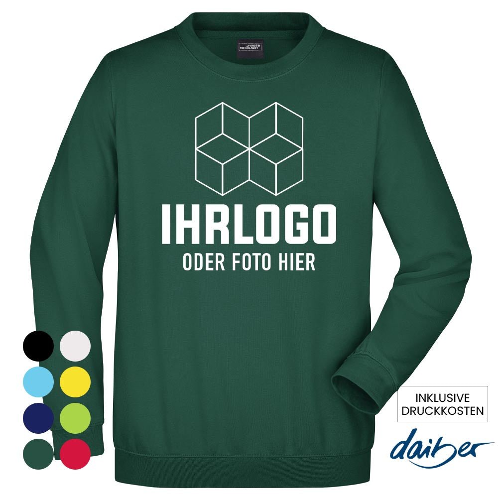 Round Sweat Heavy Sweatshirt in versch. Farben - Drucksaal