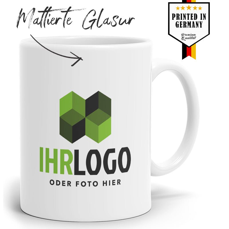 Satinierte, mattierte Tasse - Drucksaal