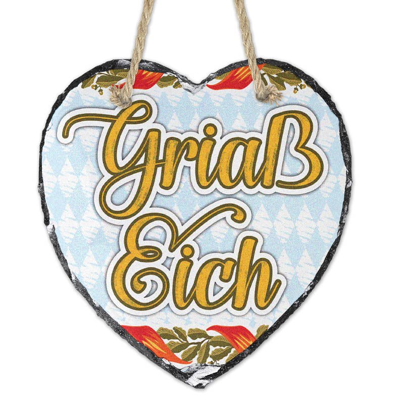 Schiefertafel Herz zum Aufhängen - Drucksaal
