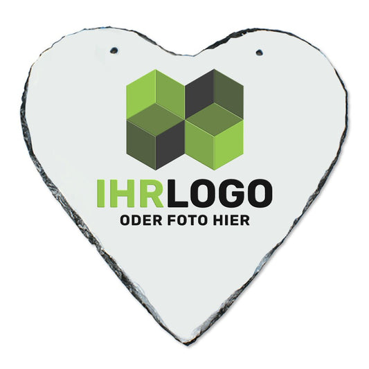 Schiefertafel Herz zum Aufhängen - Drucksaal