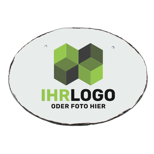 Schiefertafel zum Aufhängen - Oval - Drucksaal