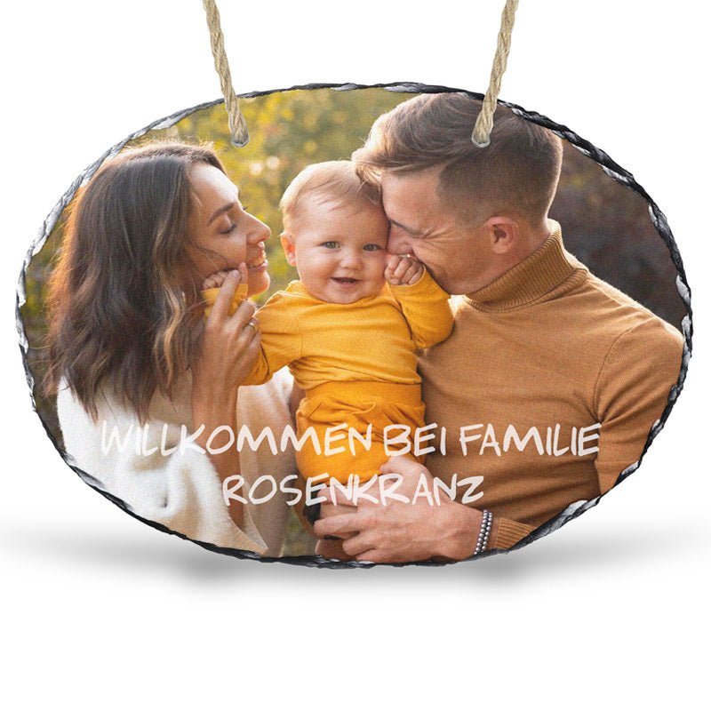 Schiefertafel zum Aufhängen - Oval - Drucksaal