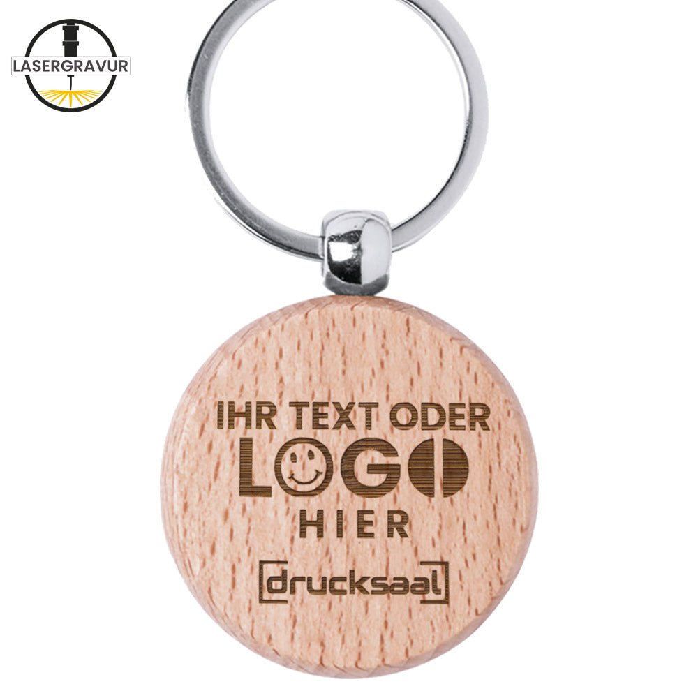 Schlüsselanhänger aus Buchenholz - Drucksaal