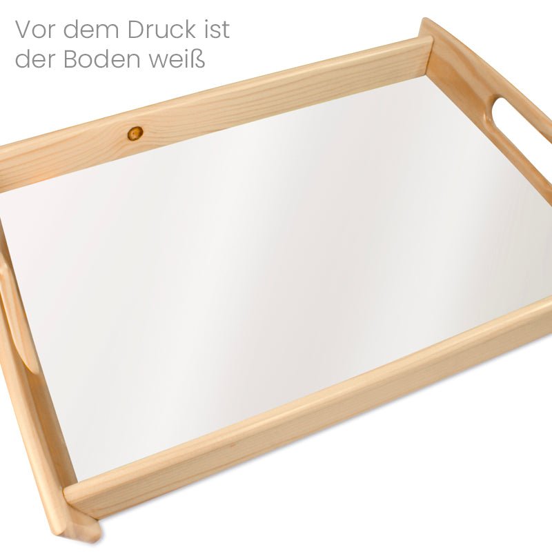 Serviertablett aus Holz 44 x 34 cm - Drucksaal