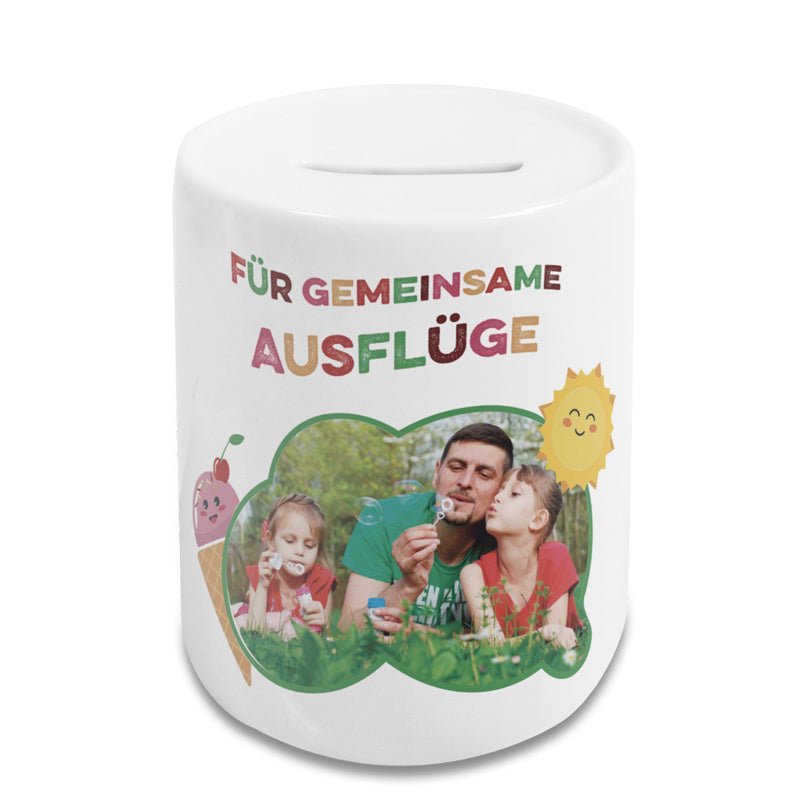 Spardose mit Einwurfschlitz - Keramik - Drucksaal