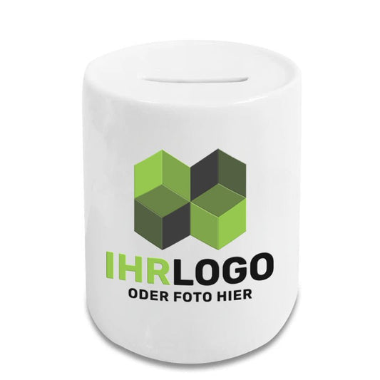 Spardose mit Einwurfschlitz - Keramik - Drucksaal