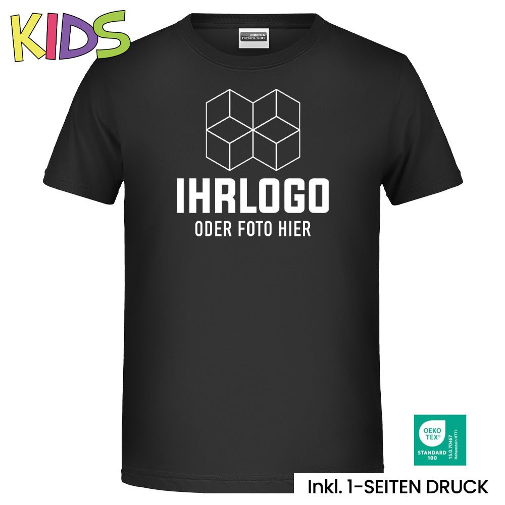 T-Shirt Basic für Kinder in klassischer Form 140 g/m² - BIO Baumwolle - Drucksaal