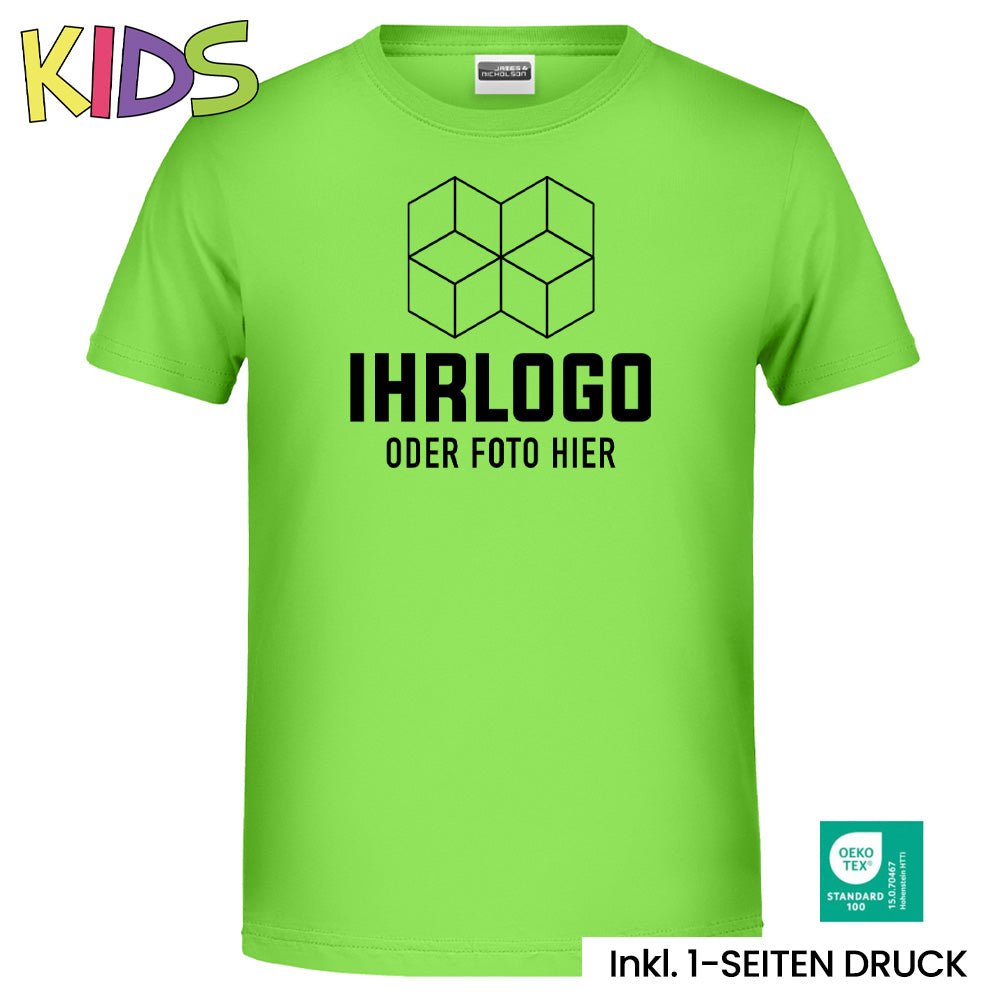 T-Shirt Basic für Kinder in klassischer Form 140 g/m² - BIO Baumwolle - Drucksaal