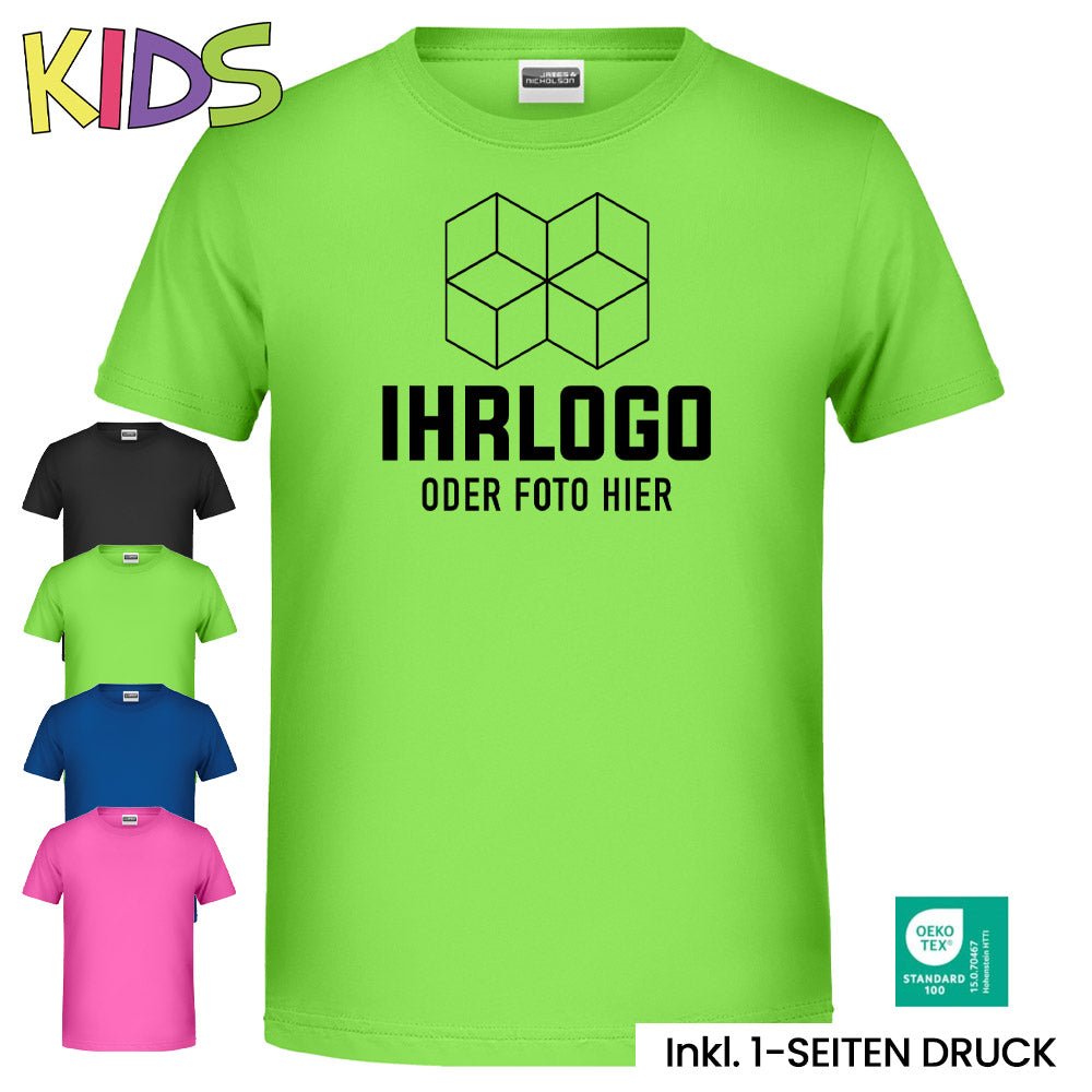 T-Shirt Basic für Kinder in klassischer Form 140 g/m² - BIO Baumwolle - Drucksaal